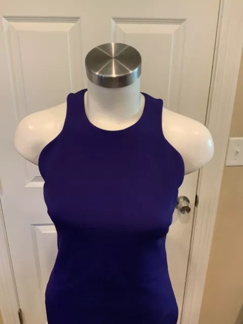 Cushnie Et Ochs Indigo Purple Power Viscose Open Back Pencil Dress, Size 4 NWT! 2