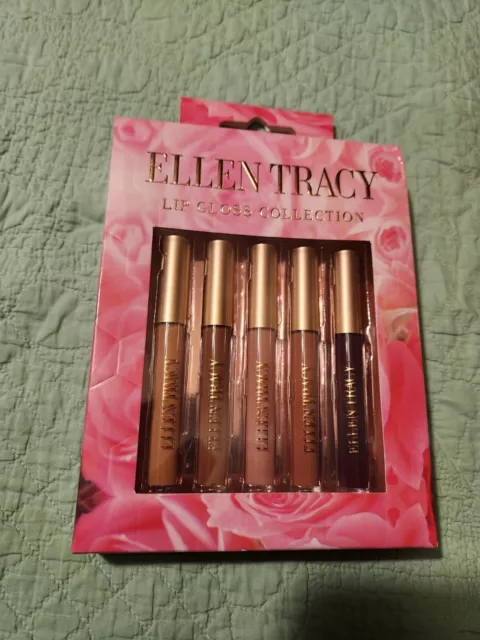 Nuevo en caja colección de brillo labial Ellen Tracy 5 tonos impresionantes