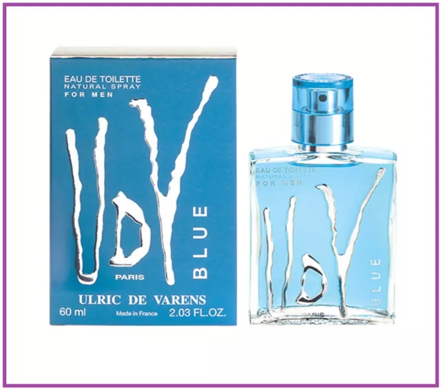 Lot de 2 Eau de Toilette UDV BLUE Vaporisateur - Natural Spray pour Homme 60 ml