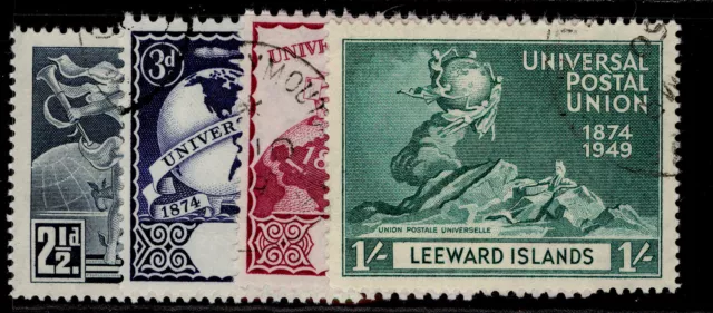 LEEWARD ISLANDS GVI SG119-122, anniversary of UPU set, FINE USED. Cat £11.