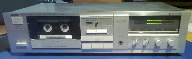 Yamaha K-340 Natural Sound Hi-Fi Stereo Cassette Deck Silber Vintage