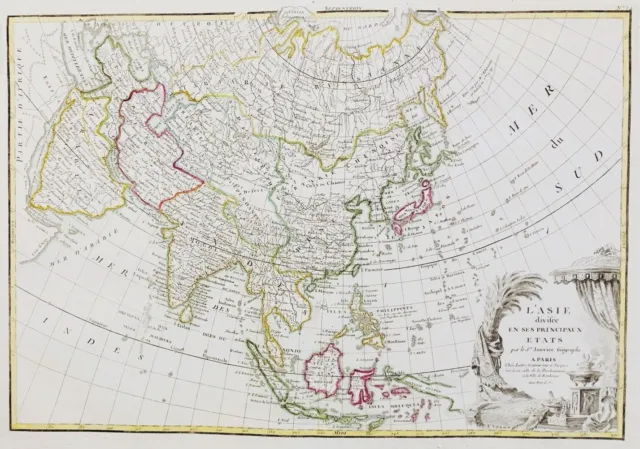 Asia Asien Continent Kontinent China Japan Korea Taiwan map  Karte Janvier 1770
