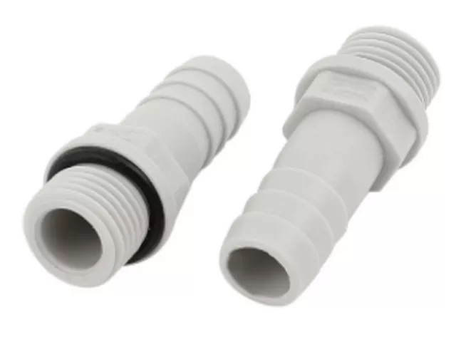 1x Male 1/4" Thread  10mm Straight Plastic Hose Barb Tail Water Air Fitting pipe