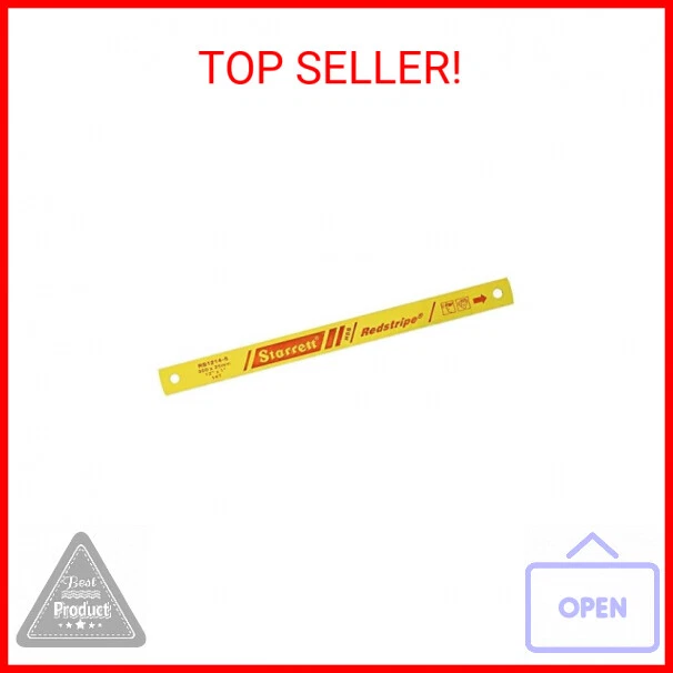 Starrett RS1214-5 Redstripe Solid High Speed Steel Power Hacksaw Blade, 0.050-in