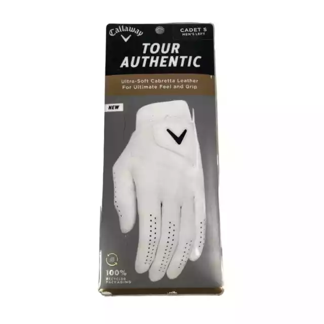 Callaway Tour Authentic Mens Golf Glove - Men's LEFT Cadet Small