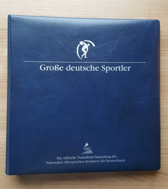 9 seltene Numisbriefe,PP, "Große deutsche Sportler", im Sammelalbum