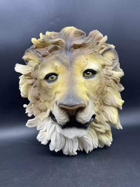 Cast Resin Lion Head Wall Mounted Decor Animal Head