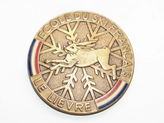 BROCHE ECOLE DE SKI FRANCAIS SKIEUR SCOLAIRE USFP