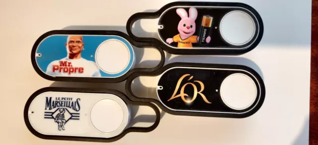 4 Amazon Dash Button Collectible L'or, Duracell, Mr Propre, Petit Marseillais