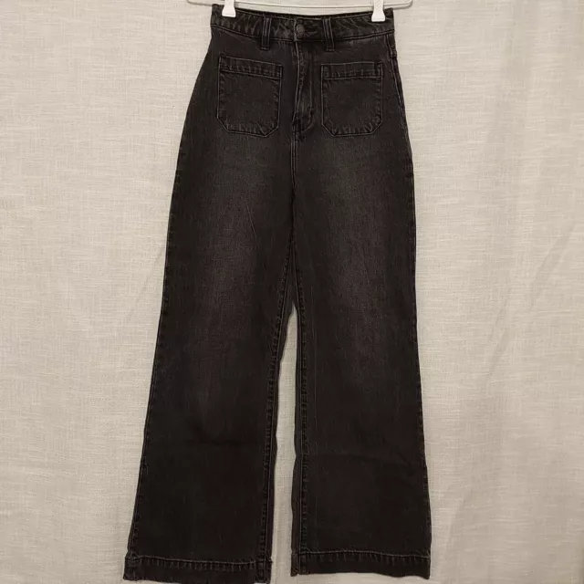 ROLLAS Sailor High Waist Wide Leg Womens Denim Mom Flare Jeans Pants - Sz 7 / 25