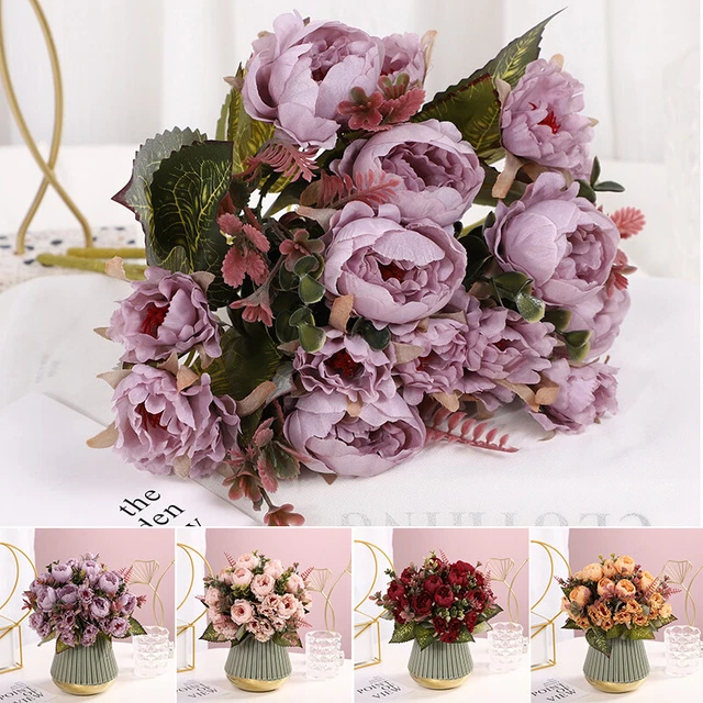 Veryhome Rose Artificiali Di Seta - 10 Pezzi Bouquet Finto Per Matrimoni, Casa E Decorazioni - Foto 4