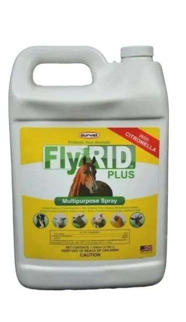 Fly RID Plus Insect Control Horse Dog Spray Indoor Outdoor Durvet Permethrin