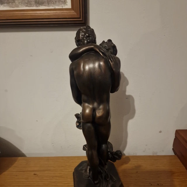 VINTAGE CROSA 2001 Cold Cast Bronze Effect Lovers Figure £20.00