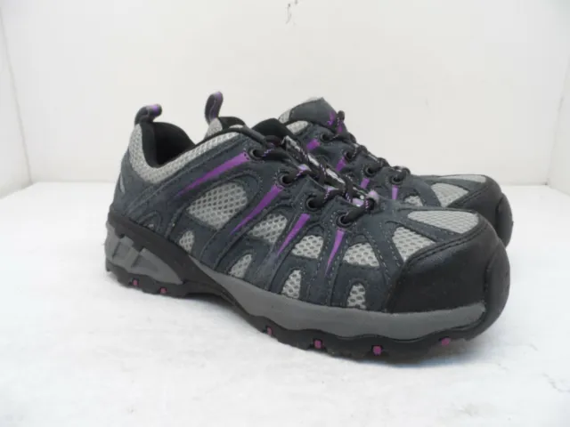 NAUTILUS WOMEN'S COMPOSITE Toe Athletic Work Shoes N1754 Grey/Purple ...