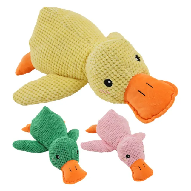 The Mellow-Dog, Yellow Mellow-Dog Calming Duck, Squeaky Dog Toy for Indoor Puppy