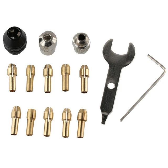 ROTARY TOOL DRILL Chuck Collet Set 4485 Brass Collet Metal Set EUR 12