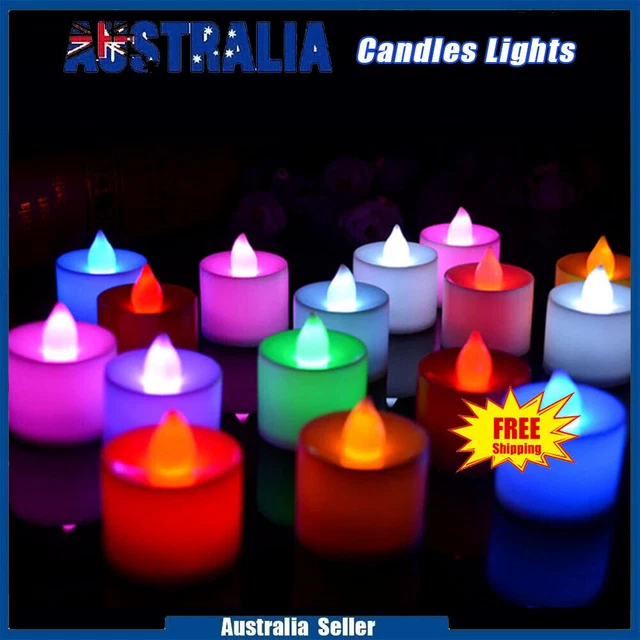 12/24/48Pcs Tea Lights Flameless LED Candles Battery Wedding Xmas Lamps Decor AU