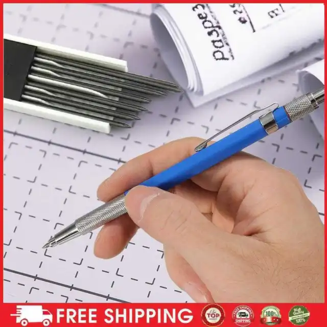 2.0mm Metal Mechanical Pencil w/ Refill Student Drawing Pencil School Stationery