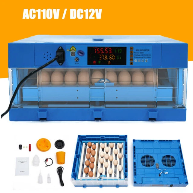 12/110V Automatic Smart Household 64 Egg Incubator Hatching Chicken Quail Goose