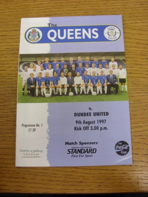 09/08/1997 Queen Of The South v Dundee United [Scottish League Cup] . Thanks for