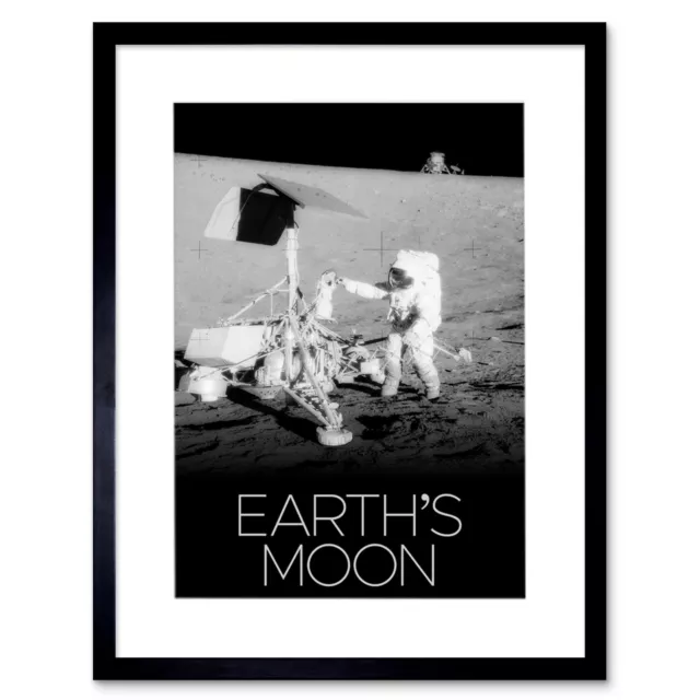 NASA Our Solar System Earth's Moon Apollo 12 Lunar Surveyor Framed 12X16 Art