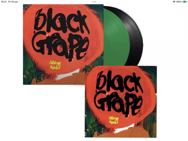 Black Grape-Lp Orange Head-Exclusive Green +Black Vinyl+Ltd Signed Spot Uv Print