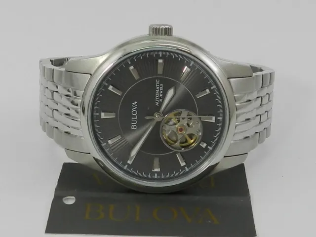 BULOVA Men's Automatic Stainless Steel Bracelet Watch 40mm 96A190 NO BOX
