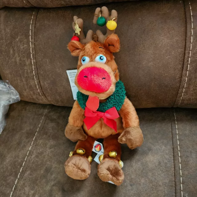 NEW Disney Parks Plush Reindeer 12" Mickeys Very Merry Christmas Party 2006 Land