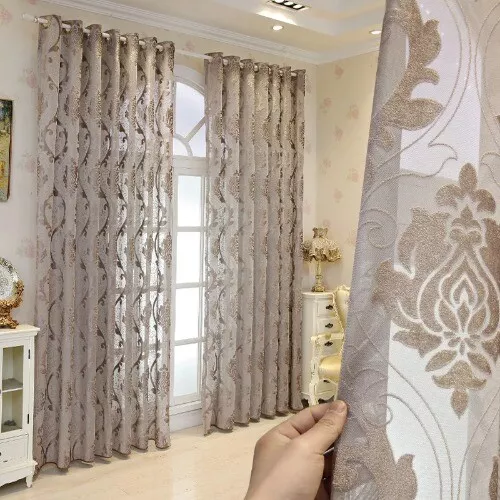 Euro Luxury Curtains for Atmospheric Relief Tulle Door Sheer Curtain Room Decor