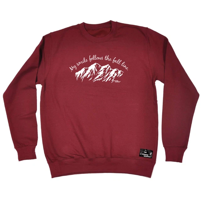 Felpa Maglione Sci Snowboarding Pm My Smile Follows The Fall L Uomo Novità