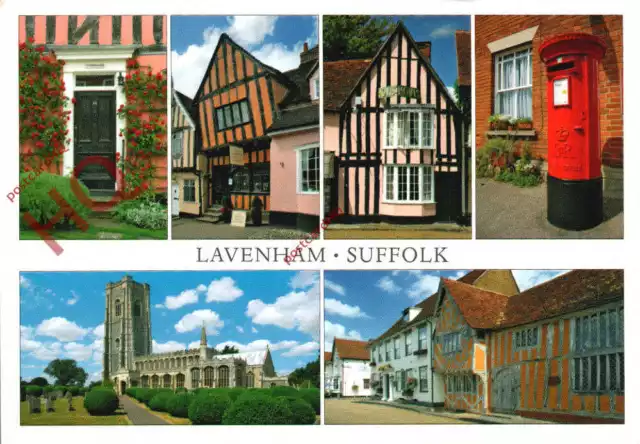 Picture Postcard-:Lavenham (Multiview)