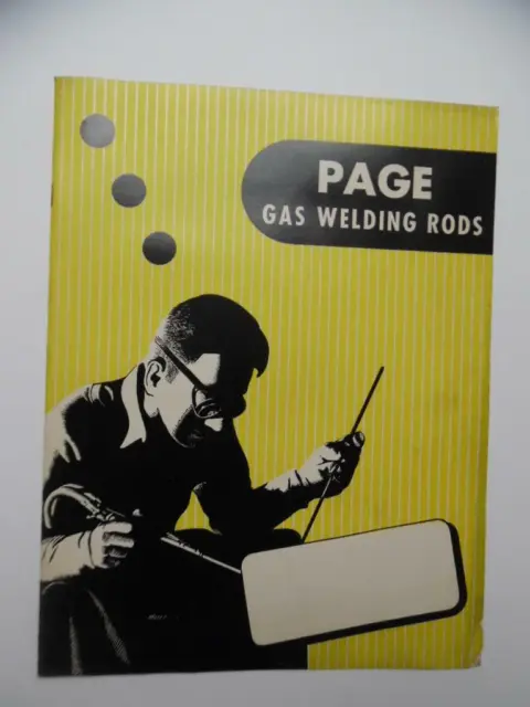 1947 Page Gas Welding Rods Tool Catalog Vintage Original