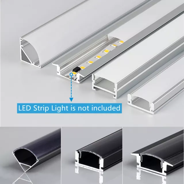 50cm LED Aluminum Channel Extrusion Track Profile for 5050 2835 LED Strip Lights