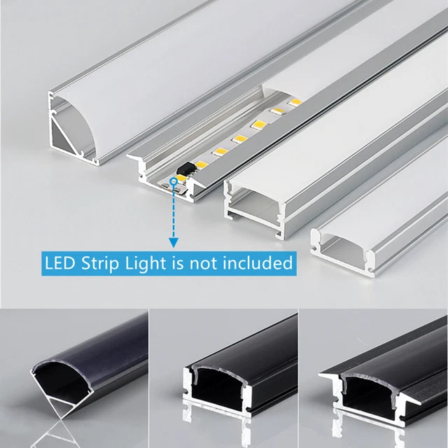 5/10Stück 1M LED Aluprofil Aluminium Profile Alu Schiene Leiste für LED