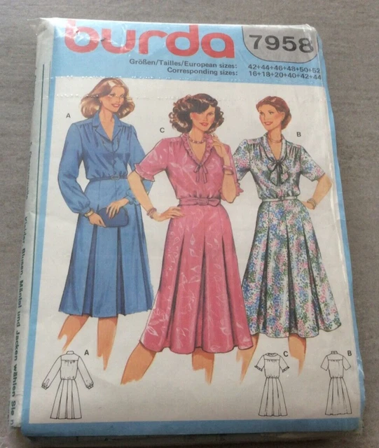 Patron Burda 5822 - Blouse rétro à manches trompette