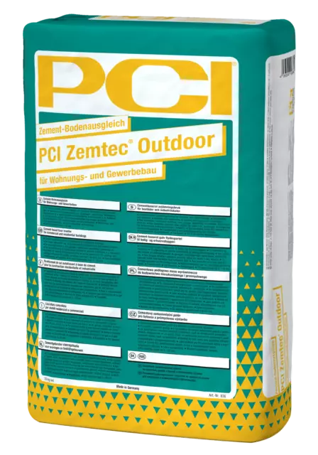 Revestimiento de suelo PCI Zemtec Outdoor 20 kg suelos industriales pavimento cemento balcón