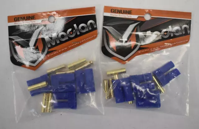 Lot of 2 Packs Maclan Racing EC5 Connectors 2 Female/2 Male MCL4157 HADMCL4157