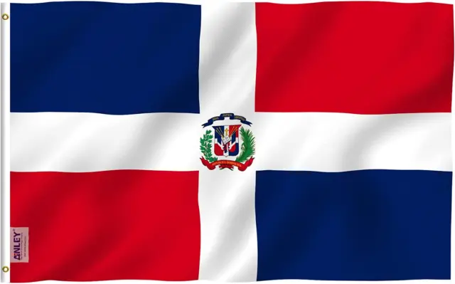 Bandera de República Dominicana 3 x 5 pies | Colores vivos y a prueba de decolor