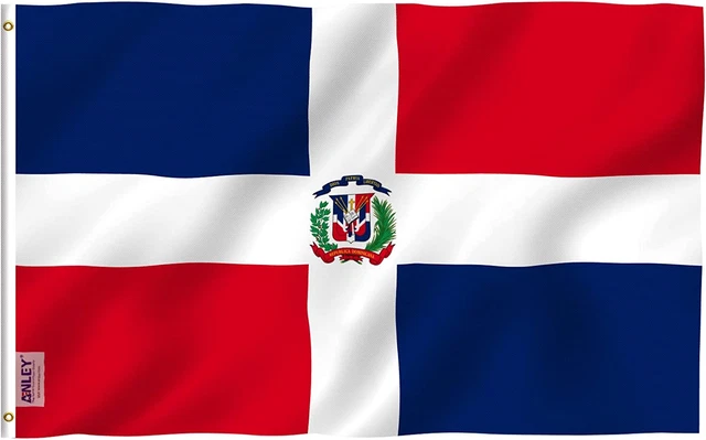 Bandera de República Dominicana 3 x 5 pies | Colores vivos y a prueba de decolor