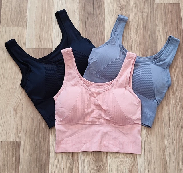 Sport BH - BUSTIER -  Top Fitness Yoga BRA Bügellos ohne Bügel