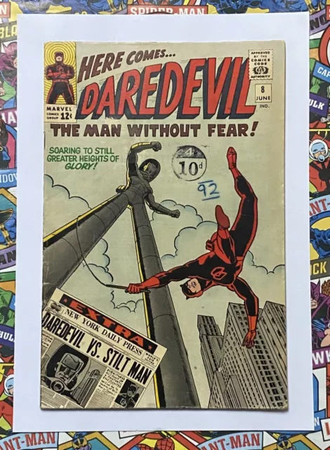 DAREDEVIL #8 - JUN 1965 - 1st STILT-MAN APPEARANCE! - VG/FN (5.0) CENTS COPY!