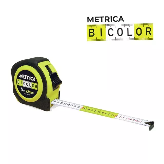 Metrica Cinta Métrica Bicolor 5M A Cinta 22mm Cambio Color Cada 10cm