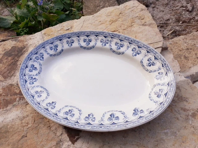 ancien plat oval Saint Amand et Hamage Nord Modèle Santiago céramique Française
