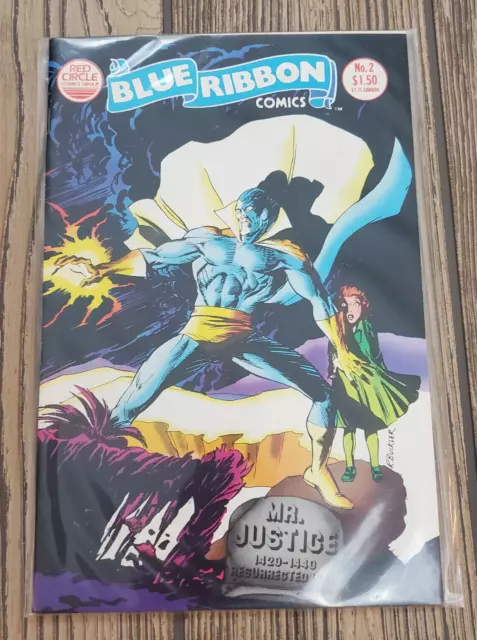 Blue Ribbon Comics Issue #2 Red Circle Comics Mr. Justice Wraparound 1983