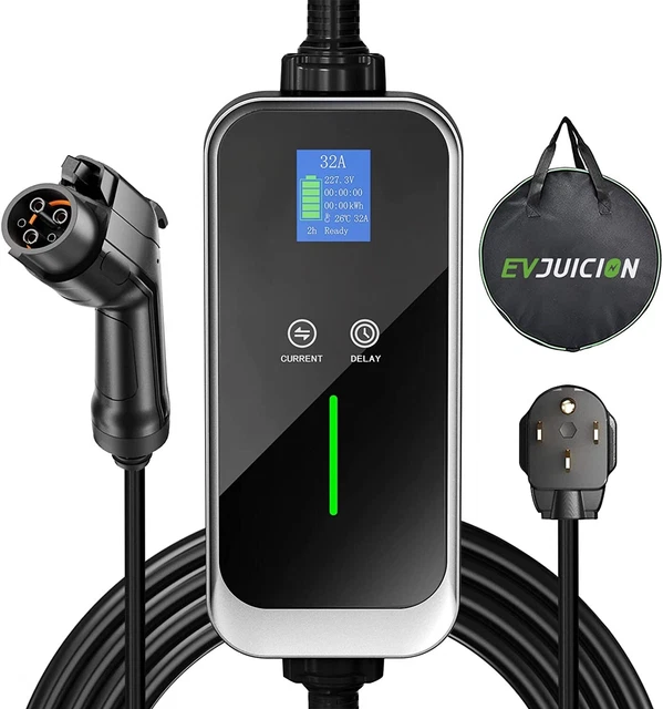 Evjuicion Level 2 EV, 25ft 32A Electric Car Charger,240V NEMA6-20 Plug J1772