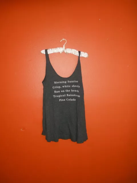 Wildfox Swim Tank Top Gray Size L.