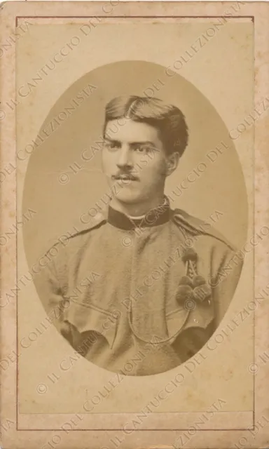 1878 Ritratto Soldato Raimund Arming periodo Umbertino Foto militare