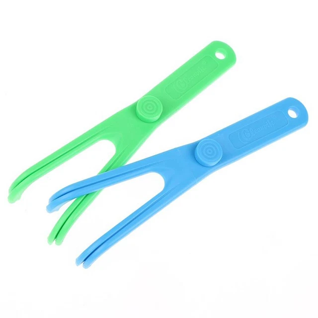 Soporte de hilo dental plástico con mango herramientas de limpieza oral lavable