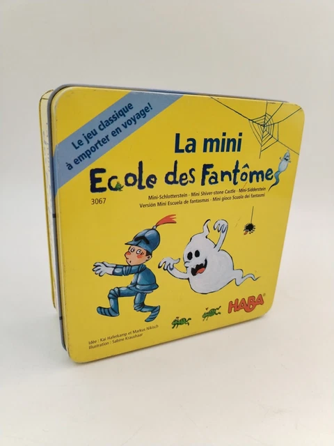 LA MINI ÉCOLE Des Fantômes Haba Jeux De Société Jeu Voyage Boîte Métal ...