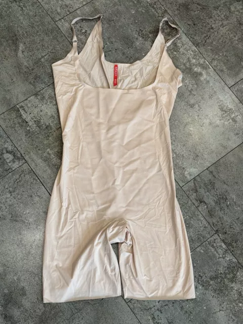 SPANX THINSTINCTS OPEN Bust Mid Thigh Bodysuit Nude XL 1X $31.00 - PicClick